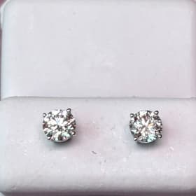 1ct Lab-Grown Diamond White Gold Earrings by Melodie Diamond item