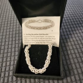 Sterling Silver Byzantine Link Bracelet item