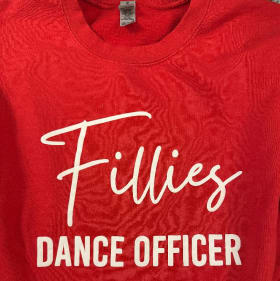 Belles Sweatshirt - RED - will say "BELLES" "Dance Team" item