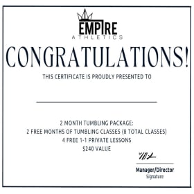 EMPIRE Tumbling Classes (2 months) item