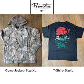 Primitive Skatewear Bundle 2: Camo Jacket and Graphic Tee item
