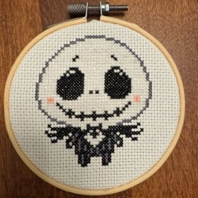 🎃 4"  Cross-Stitch – Jack Skellington by Jo Means Jo item