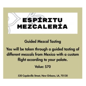 Guided Mezcal Tasting at Espiritu New Orleans item