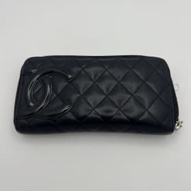 #122 Vintage Chanel Cambon Line Zip Around Wallet item