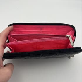 #122 Vintage Chanel Cambon Line Zip Around Wallet item