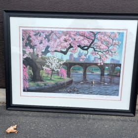 Print "Cherry Blossoms" By artist Charles Cushing item