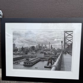 B&W Art Photo of Phila skyline by photographer John Andrulis item