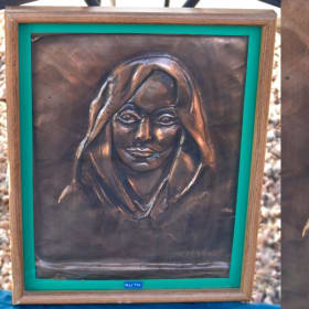 Copper Hammered Joshua and Ruth Wall Art item