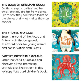 Wonders of Nature Library: Set of 7 books + Jellycat Sloth item