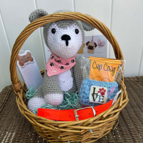 Crochet Dog & Thoughtful Treasures Basket item