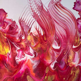 Hand Painted Pink Artwork item