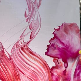 Hand Painted Pink Artwork item