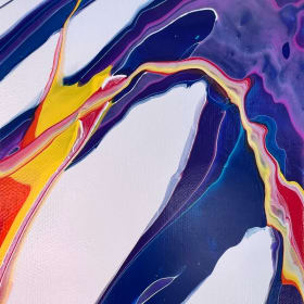 Hand Painted Purple Artwork item