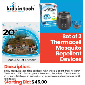Set of 3 Thermacell Mosquito Repellent Devices item