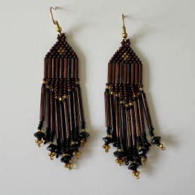 Multicolored Brown Iridescent Earrings (value $50) item