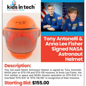 Tony Antonelli & Anna Lee Fisher Signed NASA Helmet item