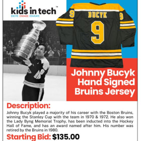 Johnny Bucyk Hand Signed Bruins Jersey item