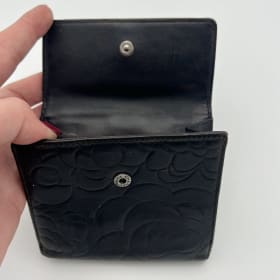 #128 Chanel Black Camellia Compact Wallet item