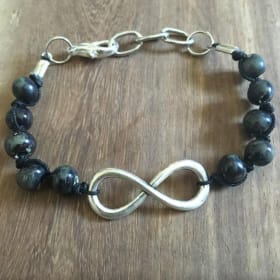 Midnight Sky and Silver Infinity Bracelet item