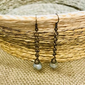 Copper Chain Earrings item