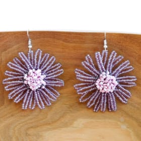 Beaded Flower Earrings item