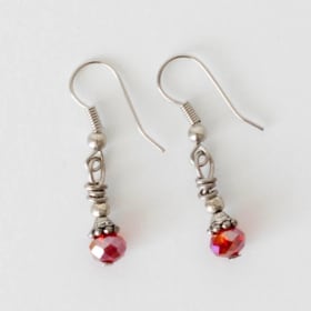 Red Crystal Drop Earrings item