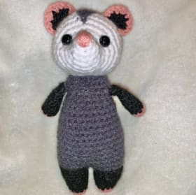 Big Standing Pose Crocheted Opossum item