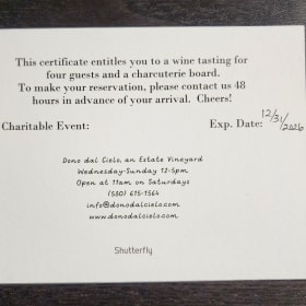 Wine Tasting for Four at Dono dal Cielo item