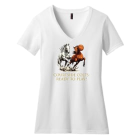 "COURTSIDE COLTS: READY TO PLAY" V-Neck T-Shirt item