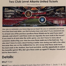 Atlanta United - Club level July 19th item