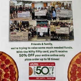 PAPA JOHN'S NIFTY FIFTY CARD FUNDRAISER item