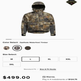 Sitka Jacket -Large (Donated by Brett Robinson) item