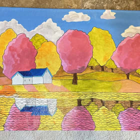 “Fall in the Countryside” Floor Mat by Carol Dickie item