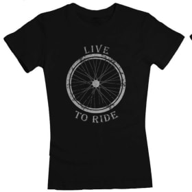 AVAILABLE Womens T-Shirt - Live to Ride (S to M fitting) item