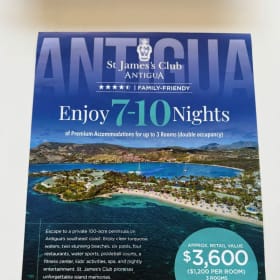 7-10 Night Stay in Antigua - St James Club item