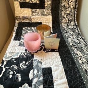 Cozy Glow – Glassybaby & Handmade Quilt Set item