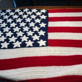 Hand Crochet Walk In Our Boots Afghan item