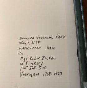 "Walk In Our Boots" Veterans Memorial Watercolor item