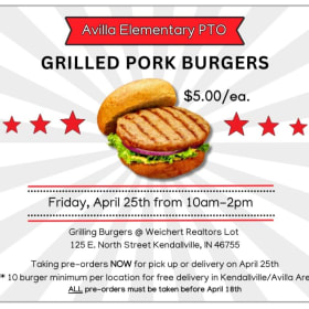 Pork Burger Pre-Sale item