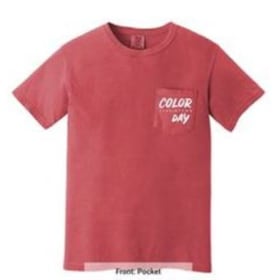 Item #2: ADULT COLOR DAY POCKET TEE- RED item