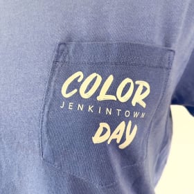 Item #3: ADULT COLOR DAY POCKET TEE- BLUE item