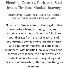 2-Hour Live Performance by Flowers for Wolves item