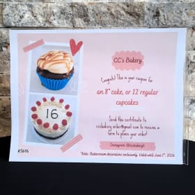 SOLD CC's Bakery Gift Certificate item