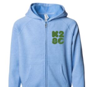 NEW ARRIVAL Youth Light Blue Zip Hoodie item