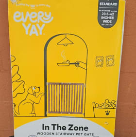EveryYay In The Zone Wooden Pet Gate, 23.5-42" W X 30" H item