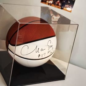 Signed Mario Elie Basketball and Picture item