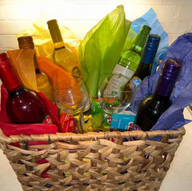 Rainbow Wine Basket item