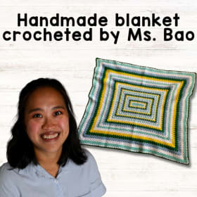 Handmade Crocheted Blanket by Ms. Bao item