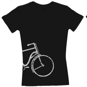 SOLD Womens T-Shirt - Half Bike Print (M to L fitting) item