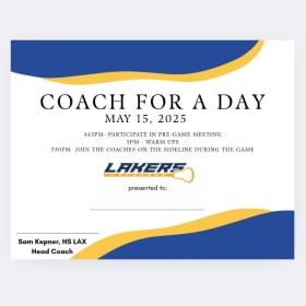 Coach for a day item